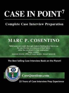 Case.in.Point.Complete.Case.Interview.Preparation.7th.Edition Ebook Kindle Editon