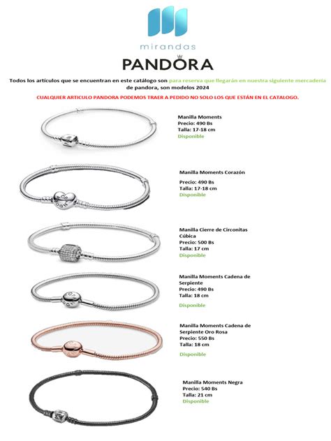 Catálogo Pandora Perú