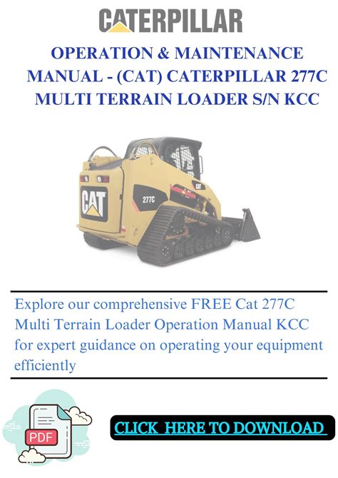 Cat 277c Skid Steer Operators Manual Ebook Doc