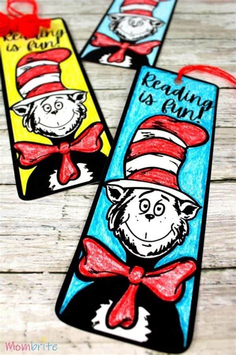 Cat In The Hat Bookmarks Printable