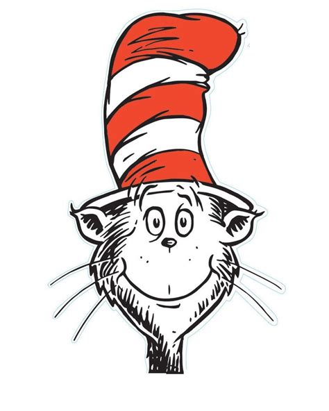 Cat In The Hat Printable Face