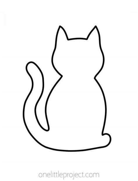 Cat Outline Template
