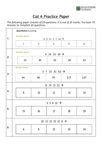 Cat Practice Papers With Solutions PDF