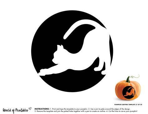 Cat Pumpkin Stencil Printable