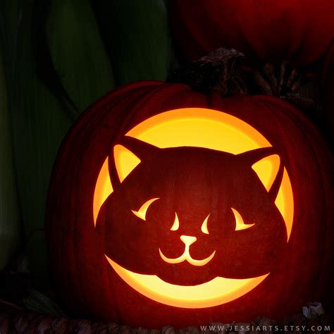 Cat Pumpkin Template