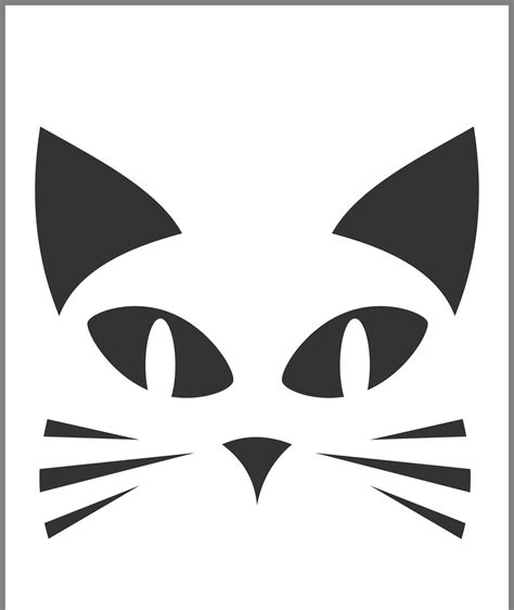 Cat Stencil Printable Pumpkin