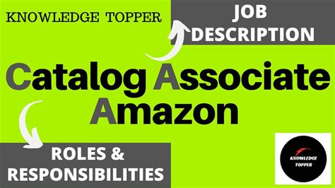 Catalog Specialist Amazon Job Description