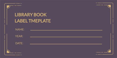 Cataloging Library Of Congress Book Label Template