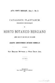Catalogus Plantarum Perennium Bienniumque in Horto Botanico Bergiano Kindle Editon