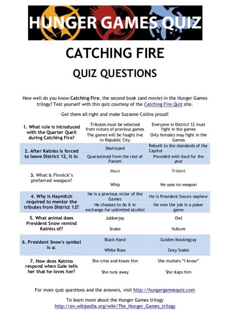 Catching Fire Questions And Answers PDF