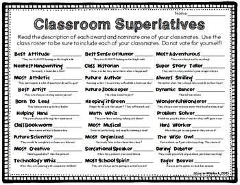 Categories of Elementary Class Superlatives