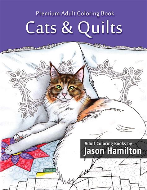 Cats Quilts Adult Coloring Book PDF