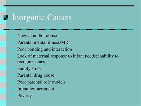 Causes of Maternal Neglect