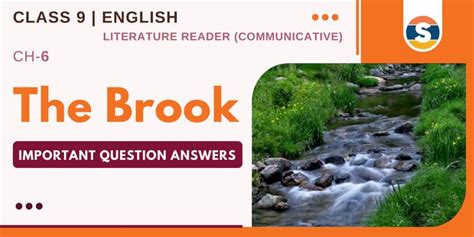 Cbse Class 9 English Literature Reader Solutions The Brook PDF