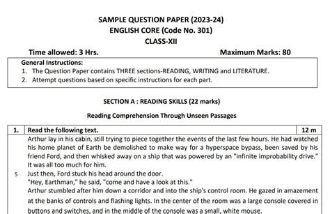 Cbse English Sample Paper For Class 12 With Solutions 2013 Doc