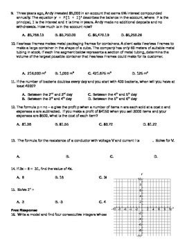 Ccgps Coordinate Algebra Diagnostic Test Answer Key Epub