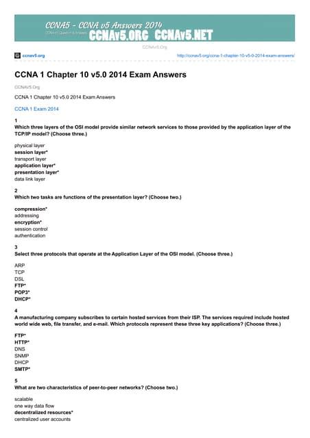 Ccna 1 Chapter 10 Answers Reader