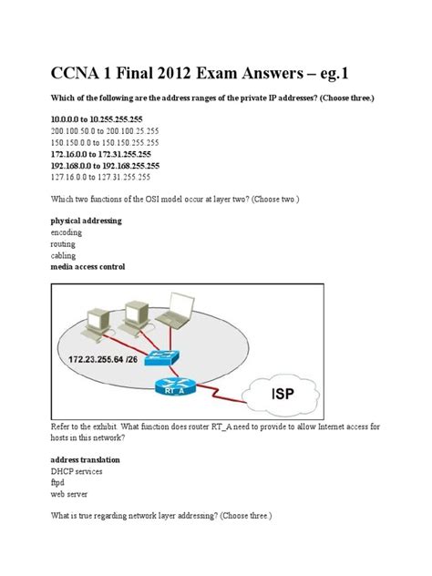 Ccna 1 Final 2012 Exam Answers Eg 2 Sertifikasi Guru Kindle Editon