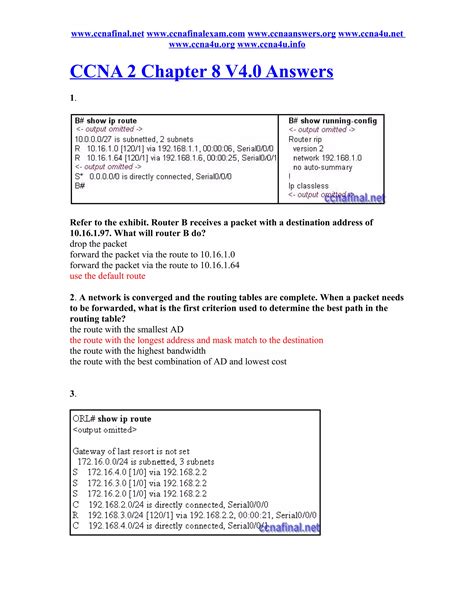 Ccna 2 Chapter 8 Exam Answers Kindle Editon