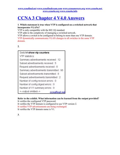 Ccna 3 Chapter 4 Answers Doc