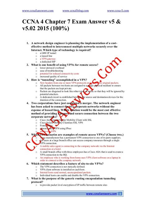 Ccna 4 Chapter 7 Answers PDF