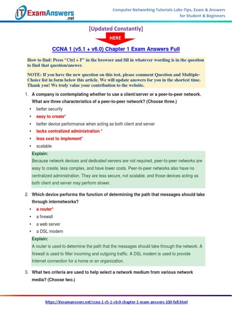 Ccna Chapter 1 Answers Kindle Editon