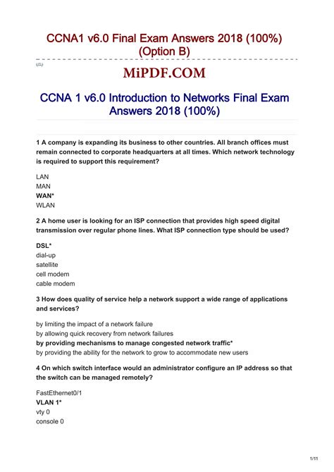 Ccna Discovery 1 Practice Final Exam Answers Kindle Editon