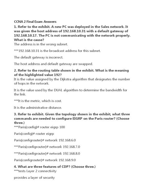 Ccna Module 2 Final Exam Answers 2012 Epub