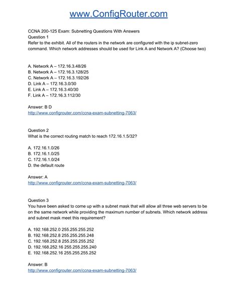 Ccna Subnetting Questions And Answers Epub