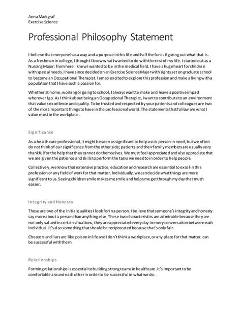 Cda Written Professional Philosophy Statement Pdf - Free ... Doc