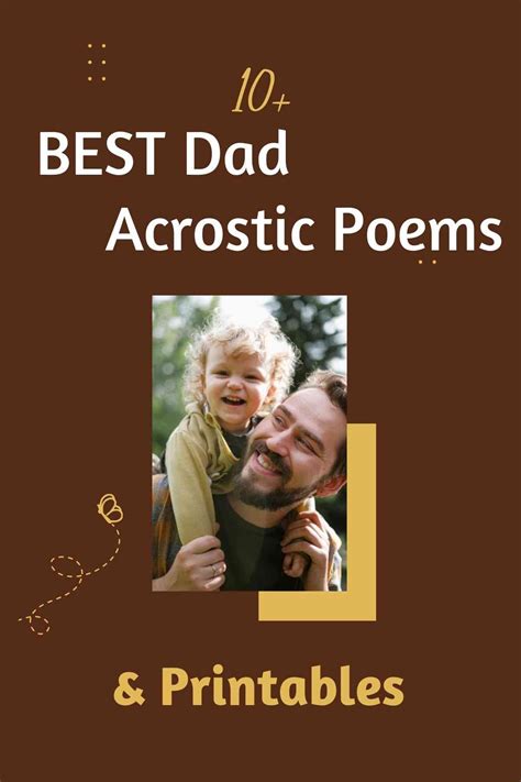 Celebrate Dad in a Heartfelt Way with a Dad Acrostic Poem!