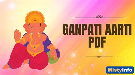 Celebrate with Devotion: Download Your Free Ganpati Aarti PDF Now!