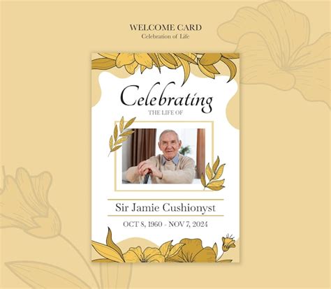 Celebrating The Life Of Template