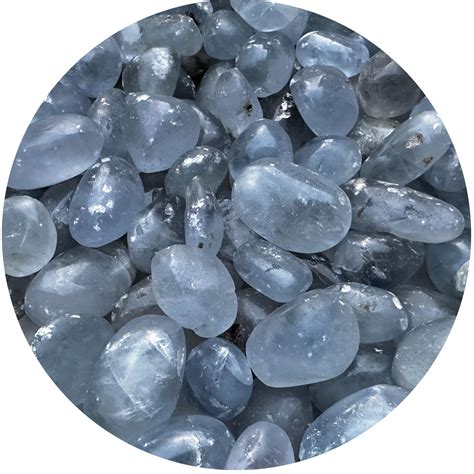 Celestite Tumbled Stones: A Touch of the Heavens