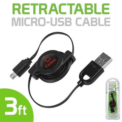 Cellet Micro Retractable Charger Android Kindle Editon