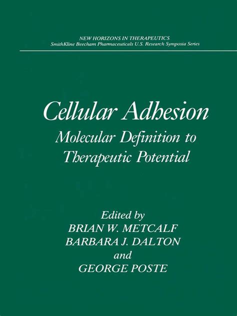 Cellular Adhesion Molecular Definition to Therapeutic Potential 1st Edition Epub