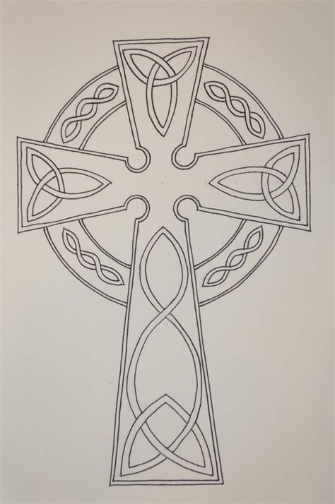 Celtic Cross Tattoo Template
