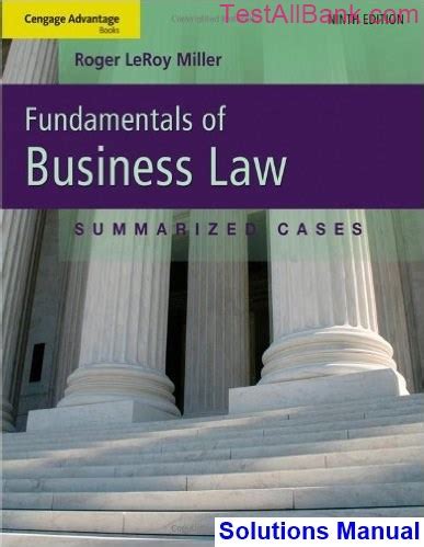 Cengage Advantage Books Fundamentals of Business Law Summarized Cases Reader