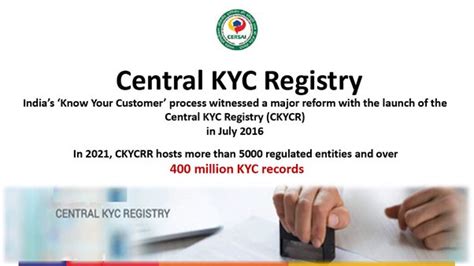 Central KYC Registry for Seamless Financial Inclusion and Compliance