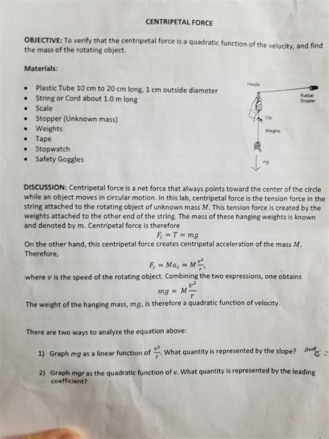 Centripetal Force Lab Answers Kindle Editon