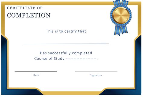 Certificate Template Completion