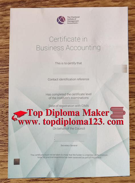 Certificate in Accounting (CIMA)