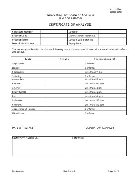 Certificate of Analysis Singapore: Essential for Verifying Product Quality and Authenticity