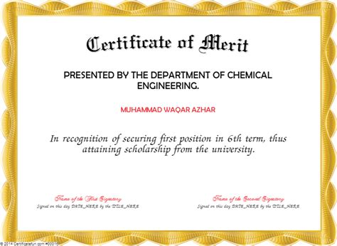 Certificate of Merit: Prestigious Recognition of Excellence in Singapore