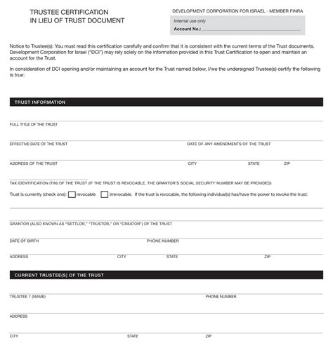 Certification of Trustee Form: A Comprehensive Guide to the Fundamentals