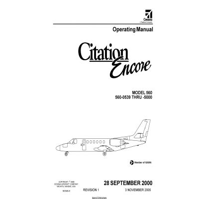 Cessna Citation V Operating Manual Ebook PDF