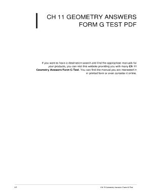 Ch 11 Geometry Answers Form G Test Epub