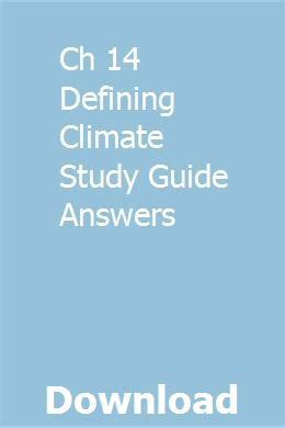 Ch 14 Climate Study Guide Answers Reader