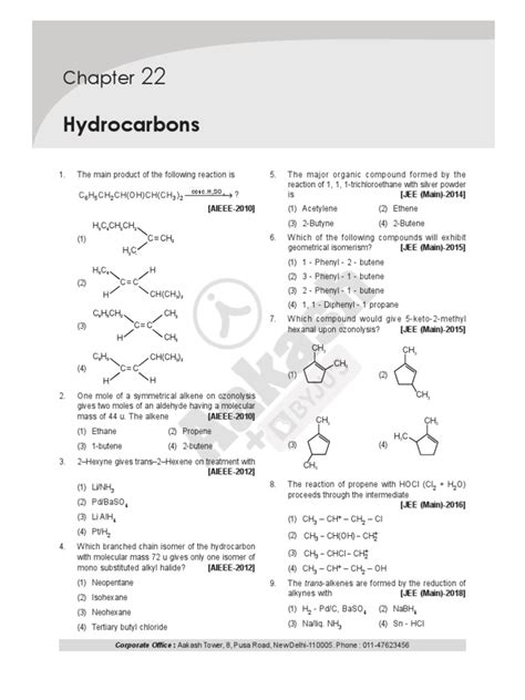 Ch 22 Hydrocarbons Test A Answers Epub