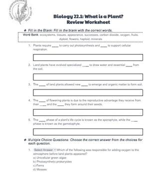 Ch 22 Introduction To Plants Answer Key Kindle Editon